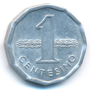 Uruguay, 1 centesimo, 1977