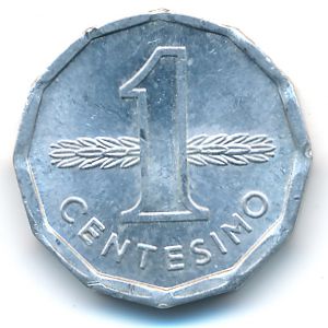 Uruguay, 1 centesimo, 1977