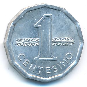 Uruguay, 1 centesimo, 1977