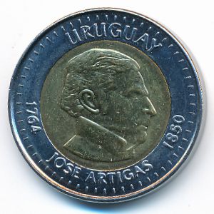 Uruguay, 10 pesos, 2000