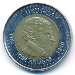 Uruguay, 10 pesos, 2000