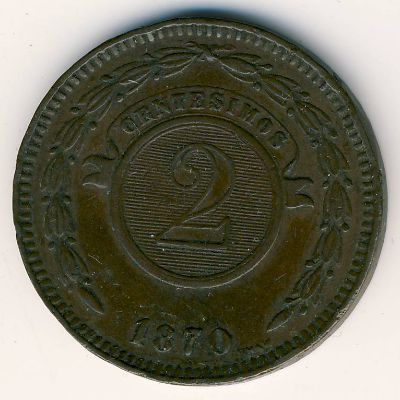 Парагвай, 2 сентесимо (1870 г.)