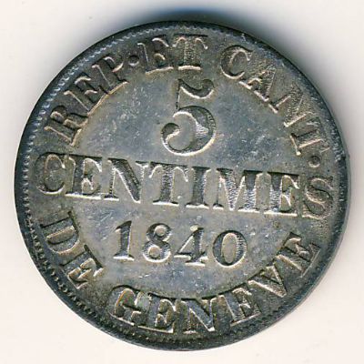 Geneva, 5 centimes, 1840