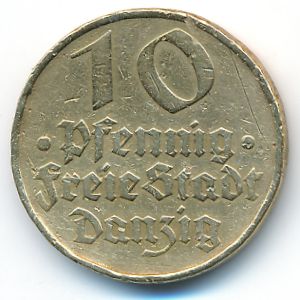 Danzig, 10 pfennig, 1932