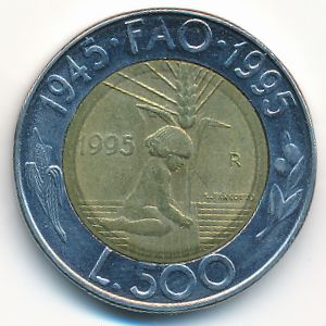 San Marino, 500 lire, 1995