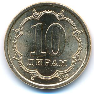 Tajikistan, 10 drams, 2006