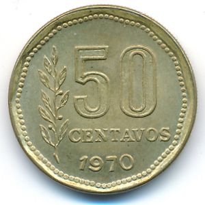 Аргентина, 50 сентаво (1970 г.)