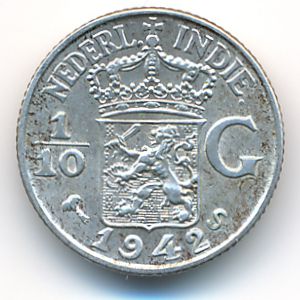 Netherlands East Indies, 1/10 gulden, 1942