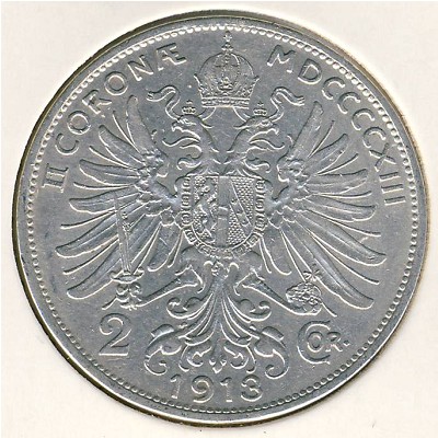 Austria, 2 corona, 1912–1913