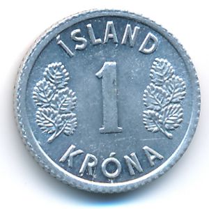 Iceland, 1 krona, 1976
