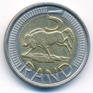 South Africa, 5 rand, 2006–2018