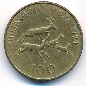 Tanzania, 100 shilingi, 1994