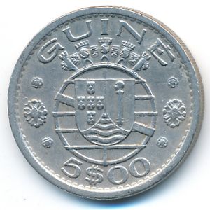 Guinea-Bissau, 5 escudos, 1973