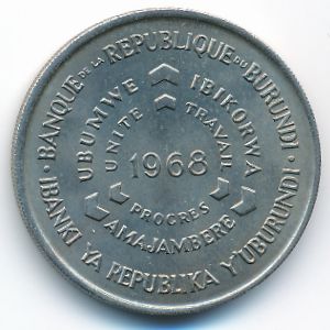 Burundi, 10 francs, 1968–1971