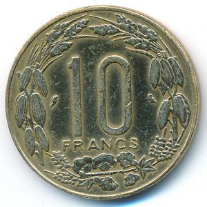 Equatorial African States, 10 francs, 1969