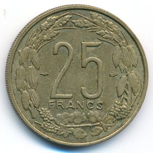 Cameroon, 25 francs, 1958