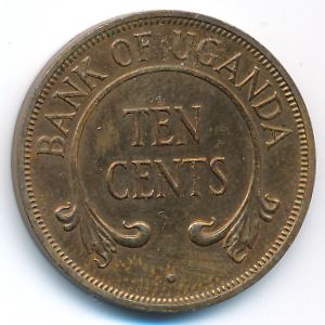 Uganda, 10 cents, 1975