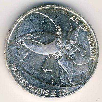 Vatican City, 500 lire, 1992