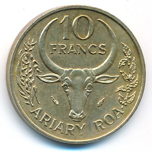 Madagascar, 10 francs, 1979