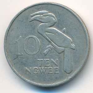 Zambia, 10 ngwee, 1968
