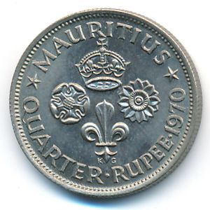 Mauritius, 1/4 rupee, 1970