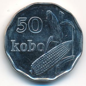 Нигерия, 50 кобо (1991 г.)