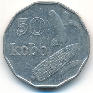 Nigeria, 50 kobo, 1991