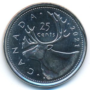 Canada, 25 cents, 2021
