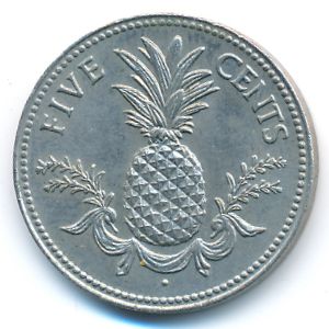 Bahamas, 5 cents, 1975