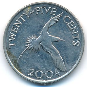 Bermuda Islands, 25 cents, 2004