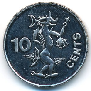 Solomon Islands, 10 cents, 2005