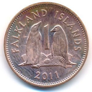 Falkland Islands, 1 penny, 2011