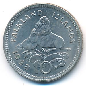 Falkland Islands, 10 pence, 1998