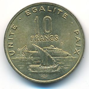 Djibouti, 10 francs, 2004