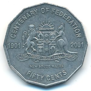 Australia, 50 cents, 2001