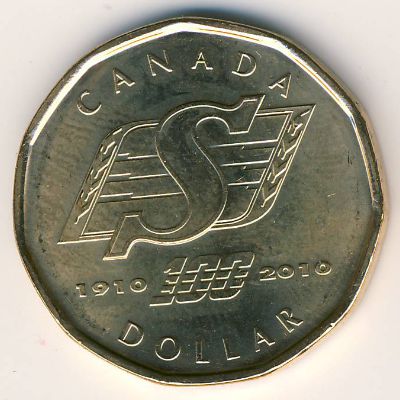 Canada, 1 dollar, 2010