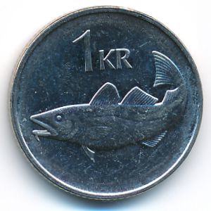 Iceland, 1 krona, 2007