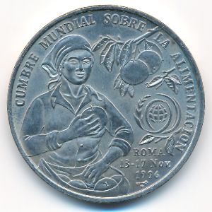 Cuba, 1 peso, 1996