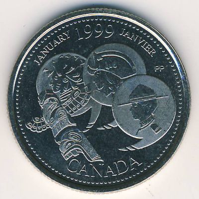 Canada, 25 cents, 1999