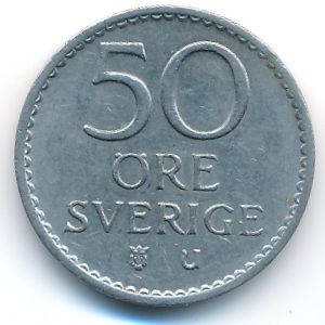 Sweden, 50 ore, 1972