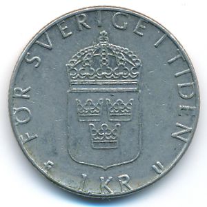 Швеция, 1 крона (1980 г.)