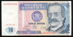Перу, 10 инти (1987 г.)