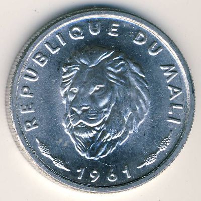 Mali, 25 francs, 1961