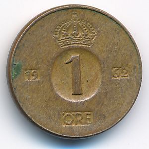 Sweden, 1 ore, 1962