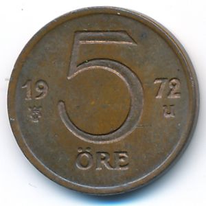 Sweden, 5 ore, 1972