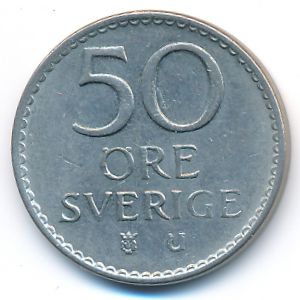 Sweden, 50 ore, 1972