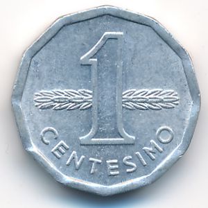 Uruguay, 1 centesimo, 1977