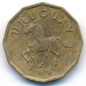 Uruguay, 10 centesimos, 1976