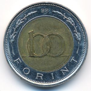 Hungary, 100 forint, 1996