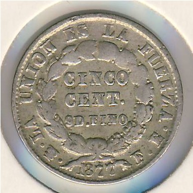 Bolivia, 5 centavos, 1872–1884